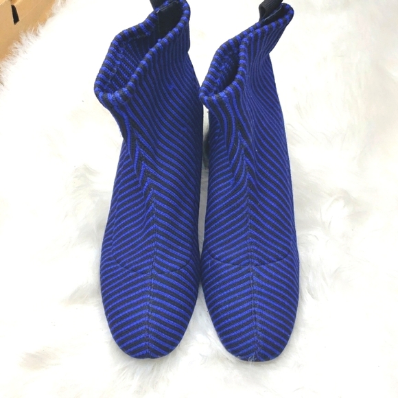 Zara Contrasting Sock-Style Ankle Boots in Electric Blue 38 - Picture 9 of 14